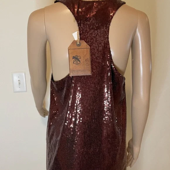 NWT French Connection Sequined Racerback Mini Dress, Size 10 - Picture 7 of 9